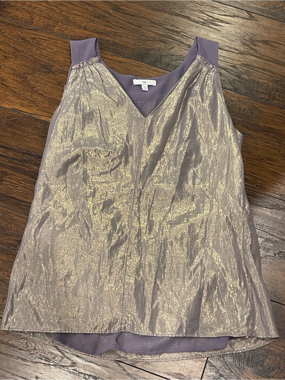 GAP Lavender Metallic Shimmer V-Neck Sleeveless Camisole